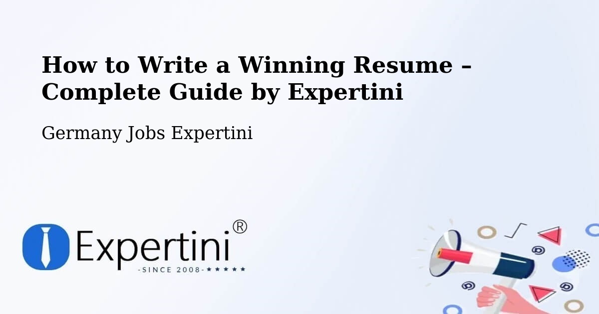 Resume Writing Guide for Job Seekers – Pegau - Pegau, Germany Jobs Expertini